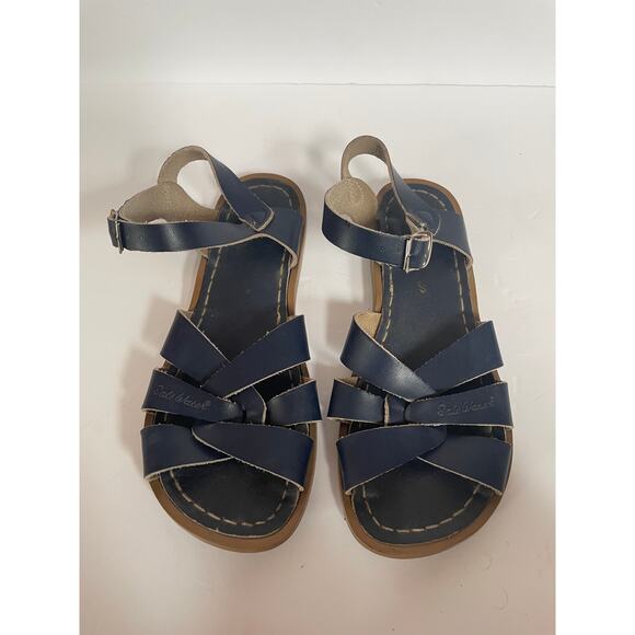 Salt Water Shoes - Women's Navy Salt Water‎ Sandals- Leather- Size 6